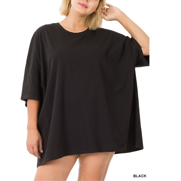 Zenana Outfitters Tops New Zenana Oversized Boyfriend Tee Poshmark